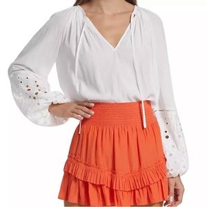 Ramy Brook, Aleya V-Neck Blouse, NWT, M